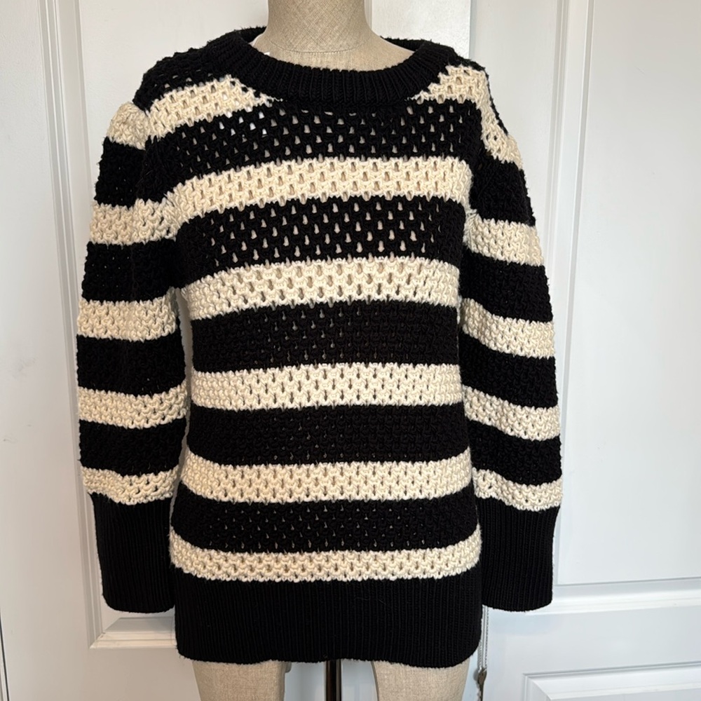 Frame black and cream wool sweater
